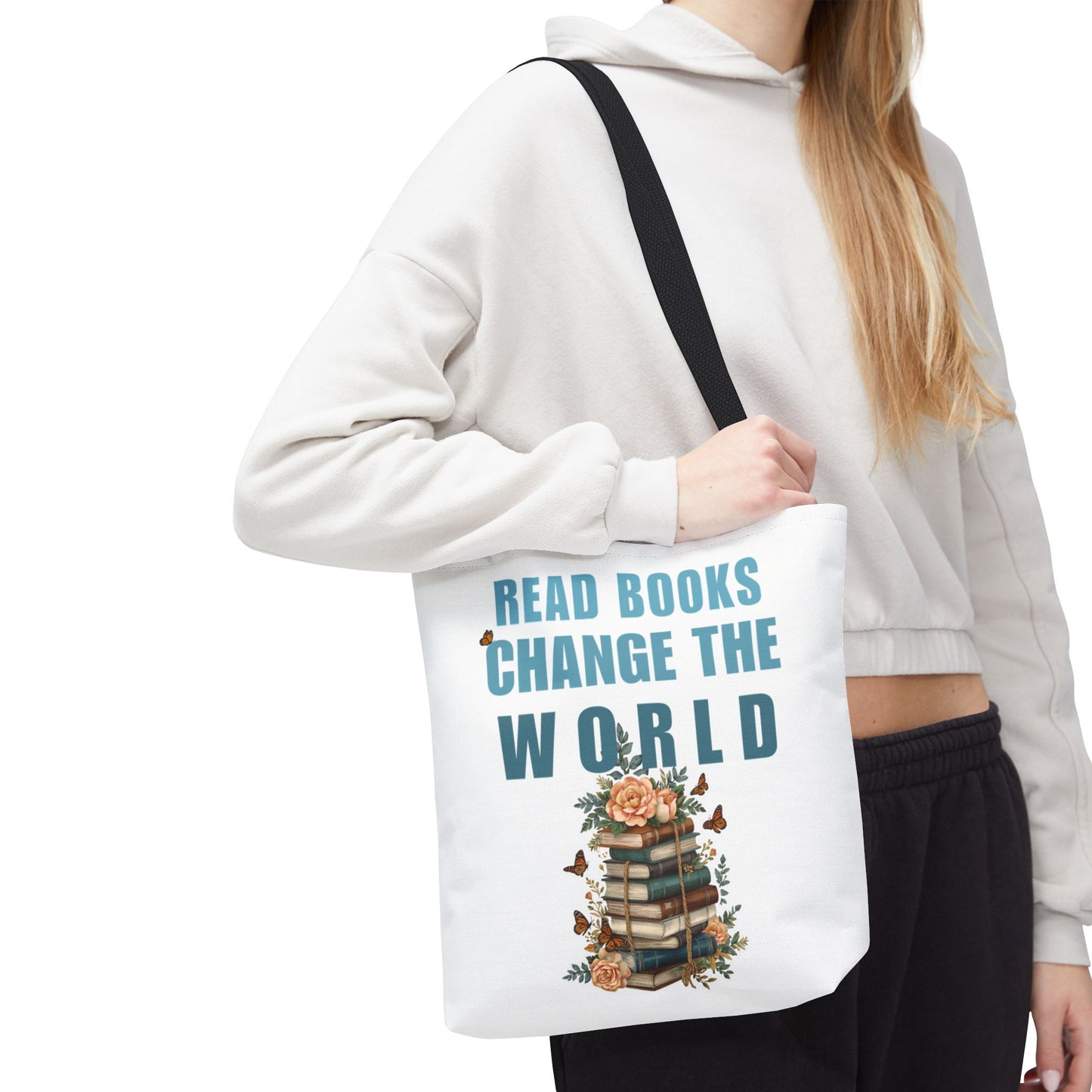READ BOOKS CHANGE THE WORLD tote bag