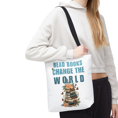 READ BOOKS CHANGE THE WORLD tote bag